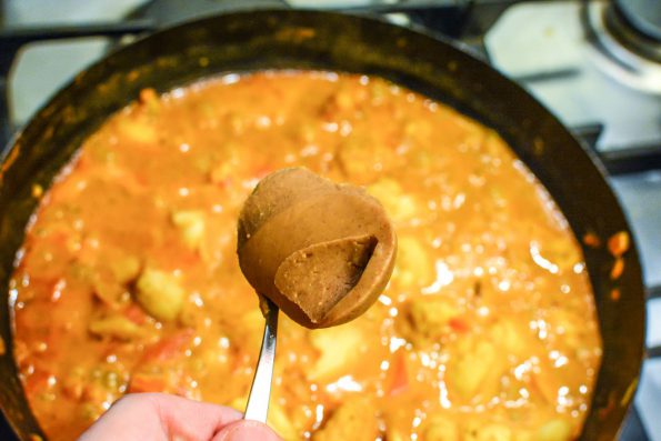 Peanut butter in a curry